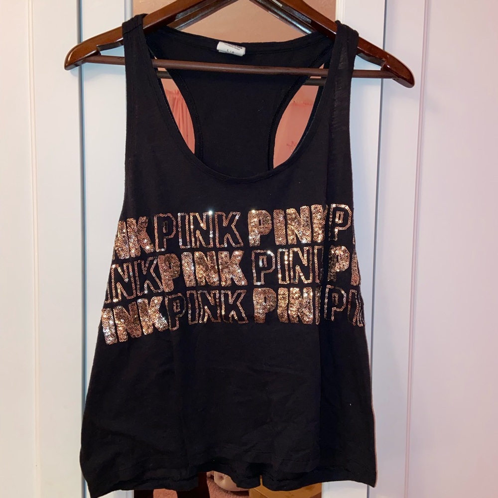 PINK Sparkle Tank Top